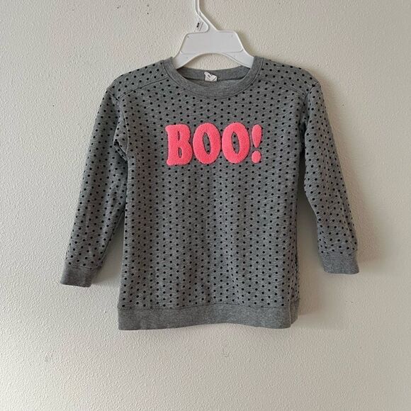 Baby Gap Black size 5 Polka Dot Pink BOO!Sweater - Picture 1 of 3